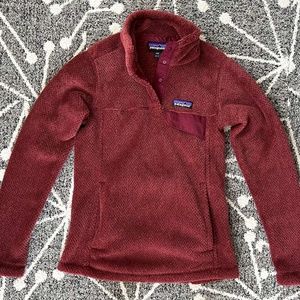 Patagonia ReTool Half Snap Maroon Pullover, Size XXS